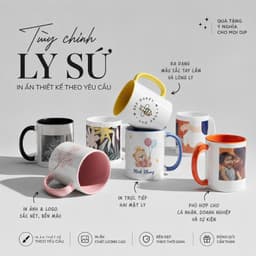 Ly Sứ In Hình Theo Yêu Cầu | In Ảnh, In Logo, Ly Có Muỗng, Ly Màu, Ly Thủy Tinh, Quà Tặng Cá Nhân Hóa – Dung Tích 320ml 1