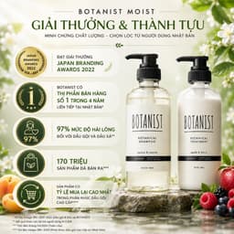 Bộ Gội Xả BOTANIST Moist 460ml Dưỡng Ẩm Sâu Cho Tóc Khô Xơ, Giảm Xù Rối Chuẩn Salon Tại Nhà 7
