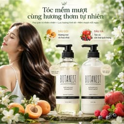 Bộ Gội Xả BOTANIST Moist 460ml Dưỡng Ẩm Sâu Cho Tóc Khô Xơ, Giảm Xù Rối Chuẩn Salon Tại Nhà 6