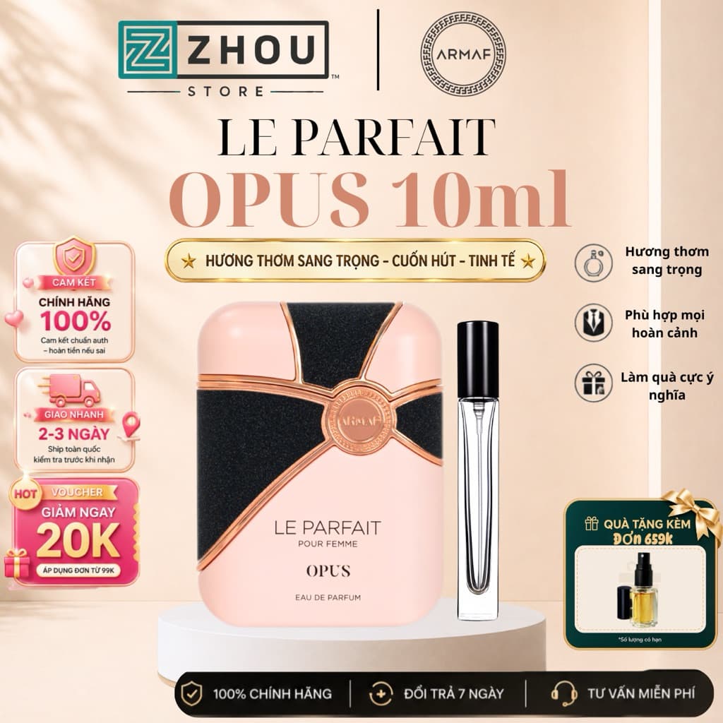 Nước Hoa Armaf Le Parfait Opus EDP 10ml Nữ