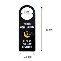 Thẻ treo phòng khách sạn bằng Mika, Thẻ khách sạn yêu cầu dọn phòng, Biển treo cửa phòng khách sạn không làm phiền 7