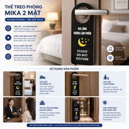 Thẻ treo phòng khách sạn bằng Mika, Thẻ khách sạn yêu cầu dọn phòng, Biển treo cửa phòng khách sạn không làm phiền 3