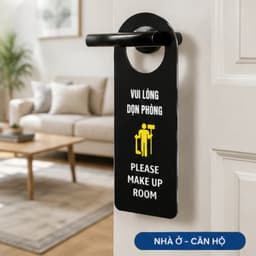Thẻ treo phòng khách sạn bằng Mika, Thẻ khách sạn yêu cầu dọn phòng, Biển treo cửa phòng khách sạn không làm phiền 6
