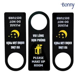 Thẻ treo phòng khách sạn bằng Mika, Thẻ khách sạn yêu cầu dọn phòng, Biển treo cửa phòng khách sạn không làm phiền 8