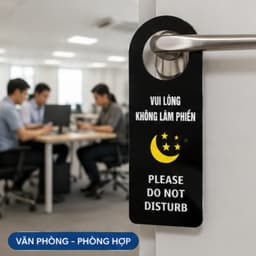 Thẻ treo phòng khách sạn bằng Mika, Thẻ khách sạn yêu cầu dọn phòng, Biển treo cửa phòng khách sạn không làm phiền 5