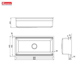 Chậu rửa bát 1 hố Konox 8644SU Dekor | Hàng chính hãng 9
