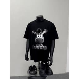 Áo Thun Nam Nữ Form Rộng in Hình Vải Cotton 2c Dày Dặn 1