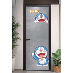 Miếng dán cửa hoạt hình sẵn keo hình micky & Tom & kity doremon 4