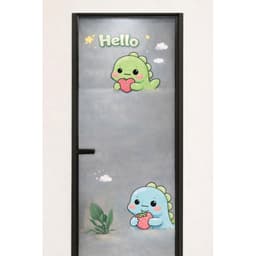 Miếng dán cửa hoạt hình sẵn keo hình micky & Tom & kity doremon 6