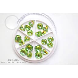 Set đá pha lê trang trí móng 6 ngăn ánh cực quang 3
