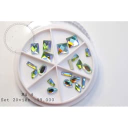 Set đá pha lê trang trí móng 6 ngăn ánh cực quang 4