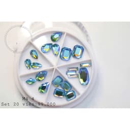 Set đá pha lê trang trí móng 6 ngăn ánh cực quang 5