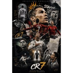 (X01) +100 mẫu Poster Cầu Thủ Bóng Đá - Tranh decal dán tường: Messi, Ronaldo, Neymar, Mbappé,Yamal 8