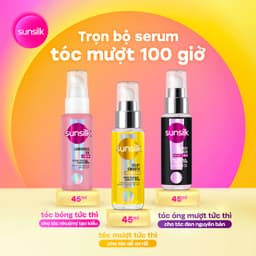Serum Cho Tóc Bóng Mượt 100h Sunsilk Luminous UV/Glossy Black/Silky Smooth 45ml 2