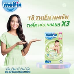[Mua 3 gói_Chọn QUÀ trong giỏ] Tã/bỉm dán Molfix Thiên nhiên Super Jumbo đủ các size S80/ M76/ L68/ XL64/ XXL 3