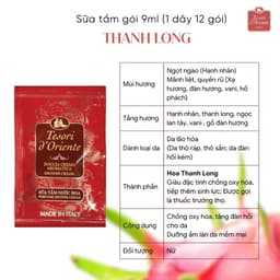 Sữa Tắm Nước Hoa Tesori D'Oriente 1 dây 12 gói 7ml/9ml Lưu Hương Dịu Nhẹ Skin House 9