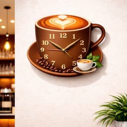 Đồng hồ hạt cafe in 3D treo tường Decor quán coffee trà sữa quà tặng khai trương ý nghĩa nội thất sang trọng 3