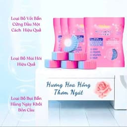 Combo 10 Viên Thả Bồn Cầu Hương Hoa Hồng Viên Làm Sạch Bồn Cầu Khử Mùi Kháng Khuẩn Tẩy Cặn Bẩn Bồn Cầu Thơm Lâu
 6
