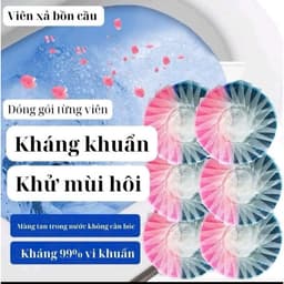 Combo 10 Viên Thả Bồn Cầu Hương Hoa Hồng Viên Làm Sạch Bồn Cầu Khử Mùi Kháng Khuẩn Tẩy Cặn Bẩn Bồn Cầu Thơm Lâu
 2