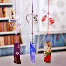 Chuông Gió Thủy Tinh Nhật Bản Furin Treo Trang Trí Phòng Ngủ Bàn Học Decor Xinh Quà Tặng May Mắn 4