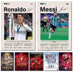 (X01) +100 mẫu Poster Cầu Thủ Bóng Đá - Tranh decal dán tường: Messi, Ronaldo, Neymar, Mbappé,Yamal 1