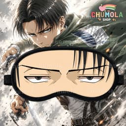 Bịt mắt Levi Attack on Titan miếng che mắt ngủ phụ kiện cosplay 1
