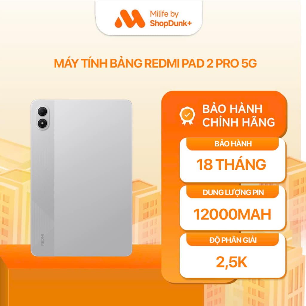 Máy Tính Bảng Xiaomi Redmi Pad 2 Pro 5G (6+128) Chính Hãng | Bảo Hành 18 Tháng