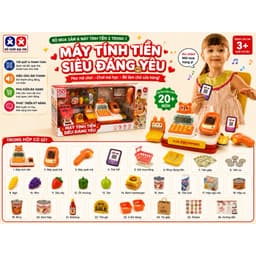 Bộ Đồ Chơi 2 Trong 1 Máy Tính Tiền Siêu Đáng Yêu Fun Shopping Cho Bé Từ 3+ Tuổi Với Âm Thanh Sống Động 3