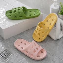 Dép Lỗ Eva Siêu Nhẹ Đi Trong Nhà Tắm Nhà Vệ Sinh, Đúc Nguyên Khối Khô Thoáng Không Thấm Nước 3