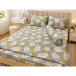 Bộ Chăn Ga Gối Cotton Thắng Lợi 5 Món 2mx2m2 Aniva Home - Ga Bọc Nệm Cotton Mềm Mịn, Thoải Mái 4