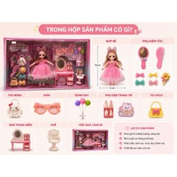 Bộ đồ chơi búp bê thời trang kèm phụ kiện cho bé gái 7