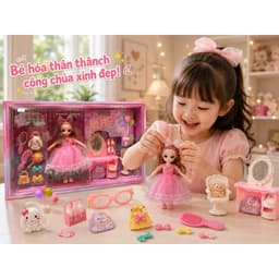 Bộ đồ chơi búp bê thời trang kèm phụ kiện cho bé gái 1
