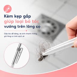 Cây Chà Sàn Nhà Tắm Đa Năng 2 trong 1 Kèm Gạt Nước Tay Cầm Dài 5