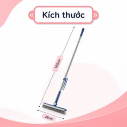 Cây Chà Sàn Nhà Tắm Đa Năng 2 trong 1 Kèm Gạt Nước Tay Cầm Dài 7