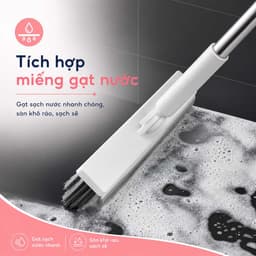 Cây Chà Sàn Nhà Tắm Đa Năng 2 trong 1 Kèm Gạt Nước Tay Cầm Dài 6