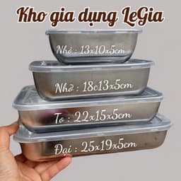 COMBO 5 Hộp inox chống rỉ 304 kèm nắp nhựa đựng đồ ăn bảo quản thực phẩm tủ lạnh đa năng 1