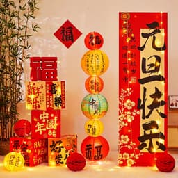 Đèn lồng giấy họa tiết - Đèn lồng Trung Hoa trang trí Tết, lễ cưới, nhà Chùa, quán ăn. 3