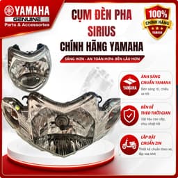 Cụm đèn pha Sirius chính hãng Yamaha xe sirius thường, sirisu Fi 1