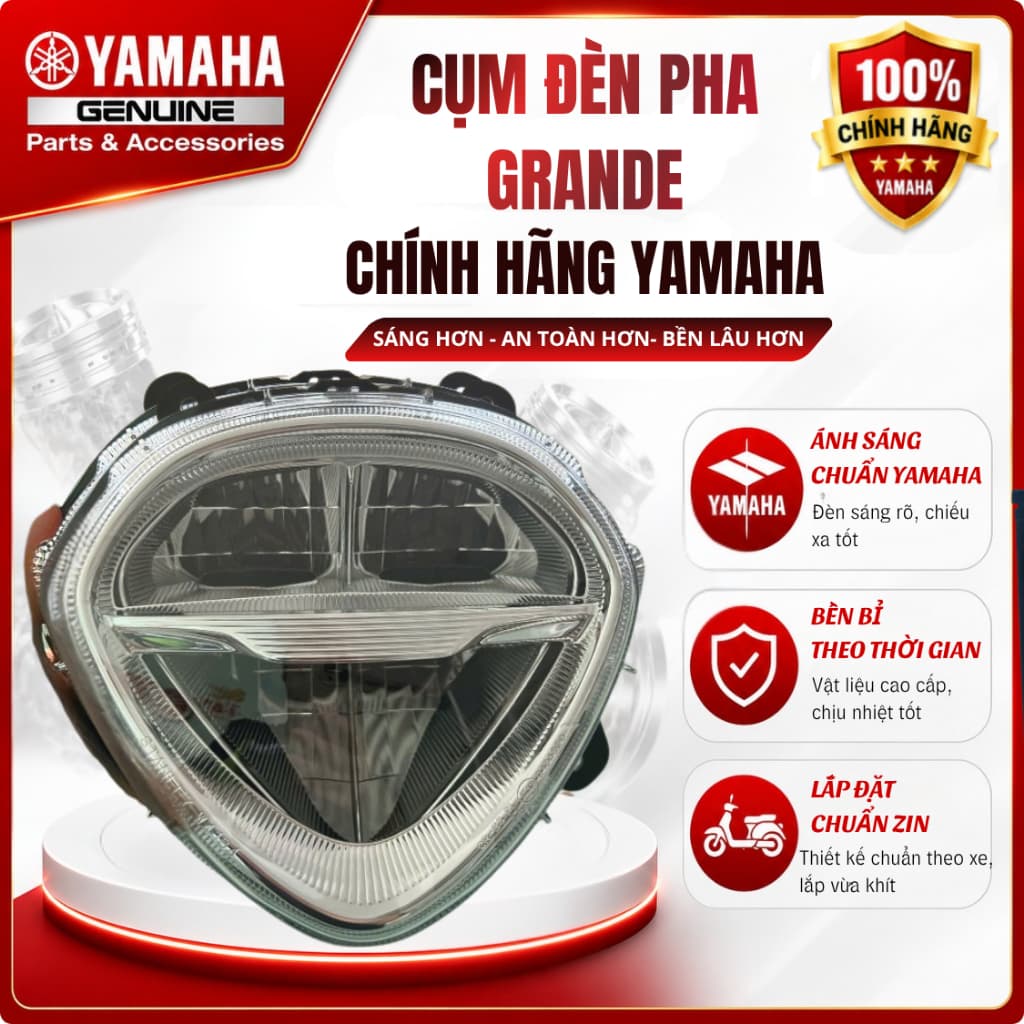 Cụm đèn pha Grande chính hãng Yamaha  xe Grande từ đời 2018 đến nay