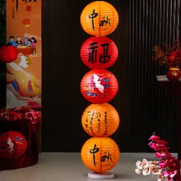Đèn lồng giấy họa tiết - Đèn lồng Trung Hoa trang trí Tết, lễ cưới, nhà Chùa, quán ăn. 1