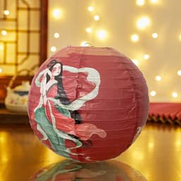 Đèn lồng giấy họa tiết - Đèn lồng Trung Hoa trang trí Tết, lễ cưới, nhà Chùa, quán ăn. 6