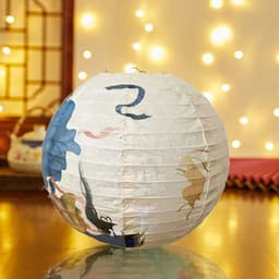 Đèn lồng giấy họa tiết - Đèn lồng Trung Hoa trang trí Tết, lễ cưới, nhà Chùa, quán ăn. 8