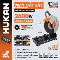 Máy cắt sắt bàn HUKAN G1-MCS2400S 2400w / G1-MCS2600 2600w / G2-MCS2700 2700w - Động cơ dây đồng 1