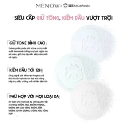 MENOW x MENGLAN PANDA Phấn phủ nén gấu trúc khổng lồ kiềm dầu giữ tone vượt trội 21g(Bao gồm và bông phấn) 5
