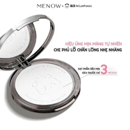MENOW x MENGLAN PANDA Phấn phủ nén gấu trúc khổng lồ kiềm dầu giữ tone vượt trội 21g(Bao gồm và bông phấn) 6