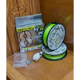 Dây PE ViKing X8 Bản 100m + Nhái Ngọc trinh 7g  Dây Chính Hãng ( Tặng kèm : Leader . chụp chì , khoá snap , khoá link ) 2