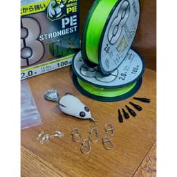 Dây PE ViKing X8 Bản 100m + Nhái Ngọc trinh 7g  Dây Chính Hãng ( Tặng kèm : Leader . chụp chì , khoá snap , khoá link ) 7