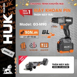 Máy khoan pin HUKAN Gen3 G3-M90, Có Tạo xung, Lực siết 90Nm, 3 chức năng 13 ly - Chân phổ thông 1
