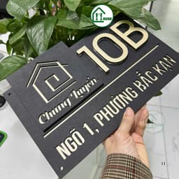 Biển Số Nhà 2 Lớp Đen Sần Vàng Nhám Cao Cấp số nổi 8mm – Bảng Địa Chỉ Nhà Hiện Đại – Biển Số Nhà Theo Yêu Cầu 3