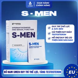 Bổ Nam S-MEN Duy Trì Thể Lực Sức Bền Cải Thiện Suy Giảm Testosterone Hỗ Trợ Sức Khỏe Sinh Sản Nam Hộp 30 Gói 1